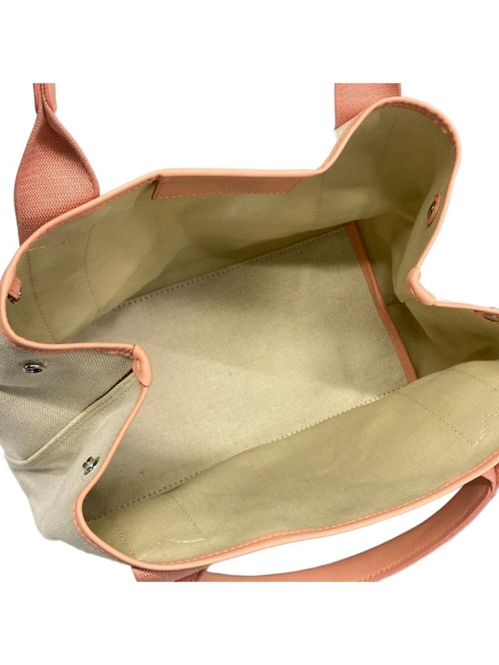 Balenciaga Tote Navy Cabas S Beige Pink Leather - Picture 7 of 13